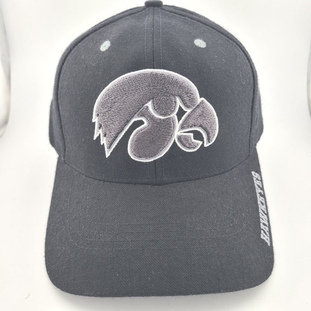 Twins Enterprise Iowa Hawkeyes NCAA Baseball Cap Mens Black Wool Strapback Hat